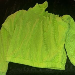 Fashion Nova Vibrant Lime Knit Sweater